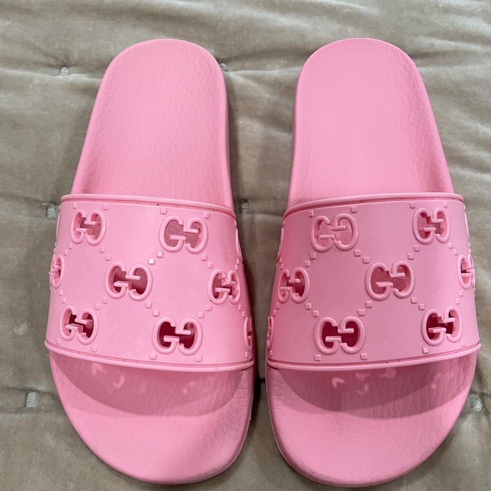 Gucci slides.